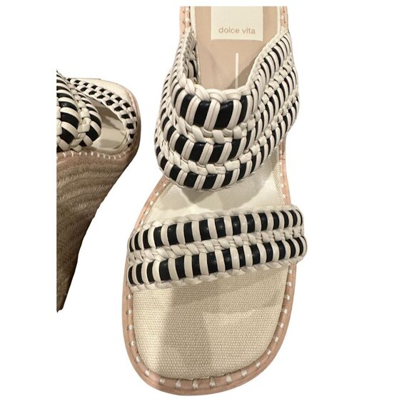 Dolce Vita Abigail Espadrille Wedge Sandals | Size 7 | NWOB | Black and Tan - Picture 13 of 15